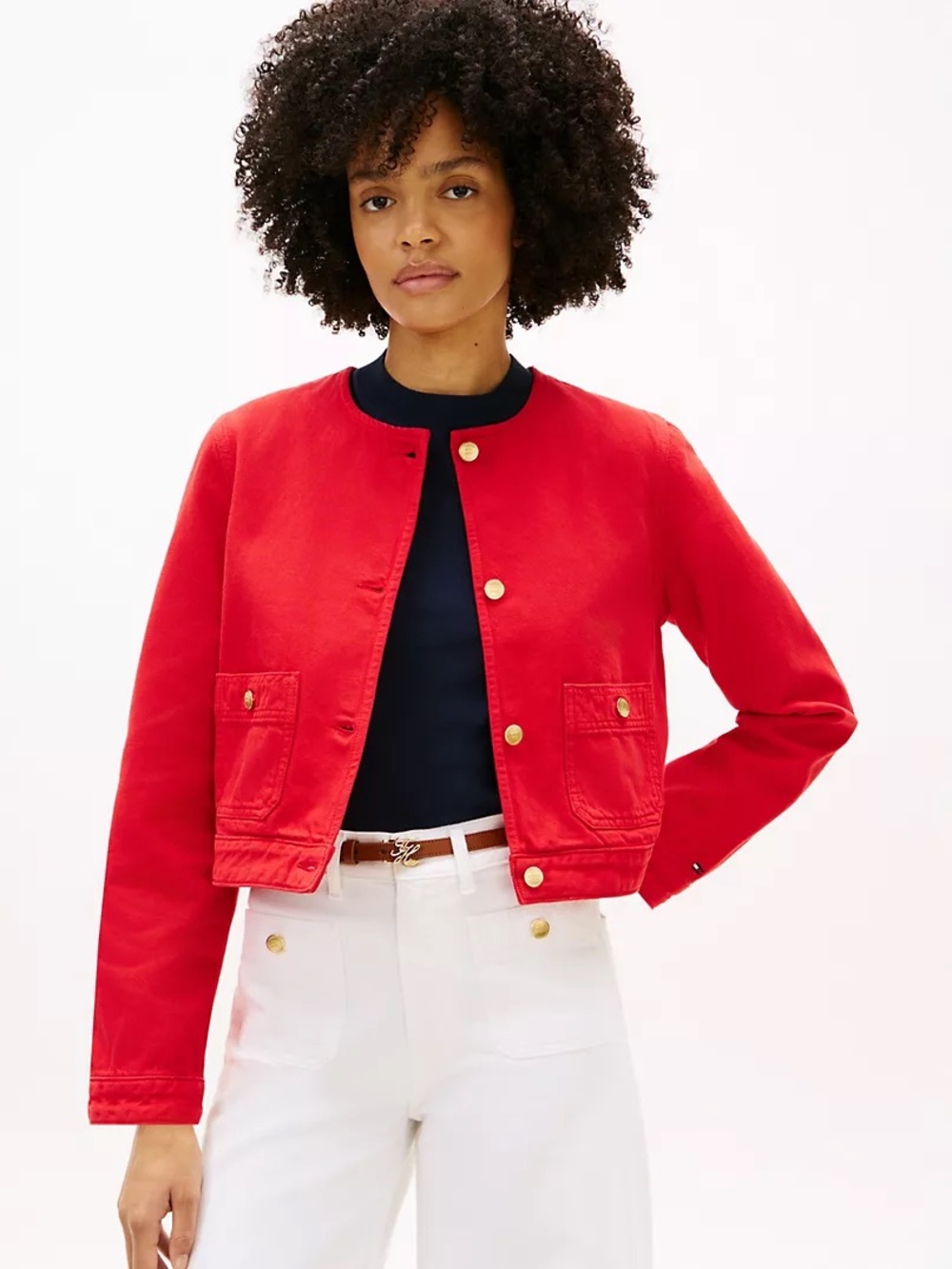 Tommy Hilfiger Gold Button Denim Lady Jacket